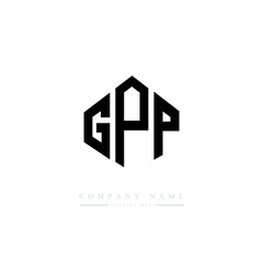 GPP letter logo design with polygon shape. GPP polygon logo monogram. GPP cube logo design. GPP hexagon vector logo template white and black colors. GPP monogram, GPP business and real estate logo. 