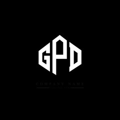 GPD letter logo design with polygon shape. GPD polygon logo monogram. GPD cube logo design. GPD hexagon vector logo template white and black colors. GPD monogram, GPD business and real estate logo. 