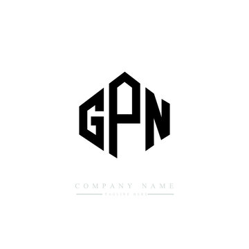 GPN letter logo design with polygon shape. GPN polygon logo monogram. GPN cube logo design. GPN hexagon vector logo template white and black colors. GPN monogram, GPN business and real estate logo. 
