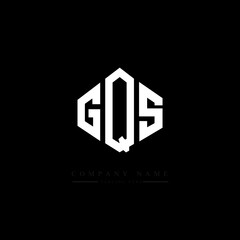 GQS letter logo design with polygon shape. GQS polygon logo monogram. GQS cube logo design. GQS hexagon vector logo template white and black colors. GQS monogram, GQS business and real estate logo. 