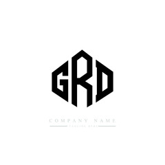 GRD letter logo design with polygon shape. GRD polygon logo monogram. GRD cube logo design. GRD hexagon vector logo template white and black colors. GRD monogram, GRD business and real estate logo. 