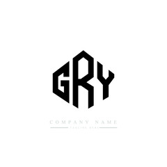 GRY letter logo design with polygon shape. GRY polygon logo monogram. GRY cube logo design. GRY hexagon vector logo template white and black colors. GRY monogram, GRY business and real estate logo. 