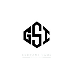 GSI letter logo design with polygon shape. GSI polygon logo monogram. GSI cube logo design. GSI hexagon vector logo template white and black colors. GSI monogram, GSI business and real estate logo. 