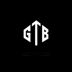 GTB letter logo design with polygon shape. GTB polygon logo monogram. GTB cube logo design. GTB hexagon vector logo template white and black colors. GTB monogram, GTB business and real estate logo. 