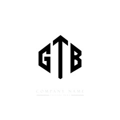 GTB letter logo design with polygon shape. GTB polygon logo monogram. GTB cube logo design. GTB hexagon vector logo template white and black colors. GTB monogram, GTB business and real estate logo. 