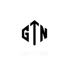 GTN letter logo design with polygon shape. GTN polygon logo monogram. GTN cube logo design. GTN hexagon vector logo template white and black colors. GTN monogram, GTN business and real estate logo. 