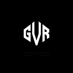 GVR letter logo design with polygon shape. GVR polygon logo monogram. GVR cube logo design. GVR hexagon vector logo template white and black colors. GVR monogram, GVR business and real estate logo. 