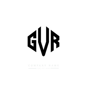 GVR letter logo design with polygon shape. GVR polygon logo monogram. GVR cube logo design. GVR hexagon vector logo template white and black colors. GVR monogram, GVR business and real estate logo. 