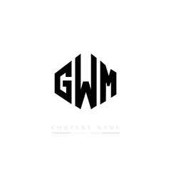 GWM letter logo design with polygon shape. GWM polygon logo monogram. GWM cube logo design. GWM hexagon vector logo template white and black colors. GWM monogram, GWM business and real estate logo. 