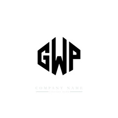 GWP letter logo design with polygon shape. GWP polygon logo monogram. GWP cube logo design. GWP hexagon vector logo template white and black colors. GWP monogram, GWP business and real estate logo. 