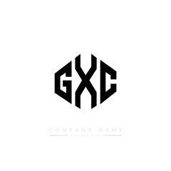 GXC letter logo design with polygon shape. GXC polygon logo monogram. GXC cube logo design. GXC hexagon vector logo template white and black colors. GXC monogram, GXC business and real estate logo. 