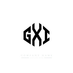 GXI letter logo design with polygon shape. GXI polygon logo monogram. GXI cube logo design. GXI hexagon vector logo template white and black colors. GXI monogram, GXI business and real estate logo. 