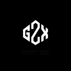 GZX letter logo design with polygon shape. GZX polygon logo monogram. GZX cube logo design. GZX hexagon vector logo template white and black colors. GZX monogram, GZX business and real estate logo. 