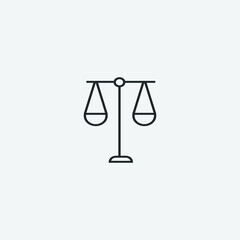 Justice vector icon for web and design