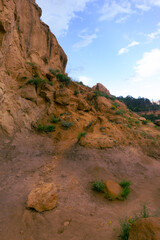 Mountain Landscape. Panoramic View Of Mountains Against Sky During Sunset