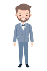 bearded wedding housband