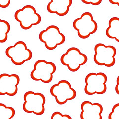 seamless pattern with slices of pepper, healthy food
