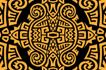 Abstract Ethnic Vector Seamless Pattern. Trendy boho tile. African textile design. Scandinavian ornament. Perfect for wallpaper, cloth, wrapping paper and other endless fill.