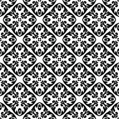 floral seamless pattern background. Geometric ornament for wallpapers and backgrounds. pattern with Black and white color. 
