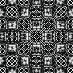 floral seamless pattern background. Geometric ornament for wallpapers and backgrounds. pattern with Black and white color. 