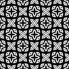 floral seamless pattern background. Geometric ornament for wallpapers and backgrounds. pattern with Black and white color. 