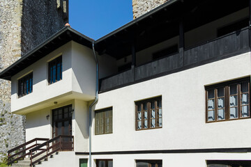 Fototapeta na wymiar Medieval buildings at Manasija monastery, Serbia