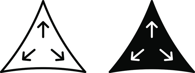 3 way stretch icon ,vector illustration