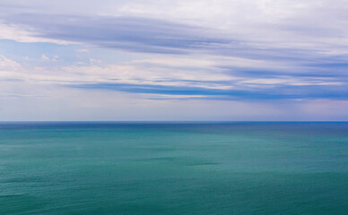 Rain in the sea. The water cycle. Sea and rain.