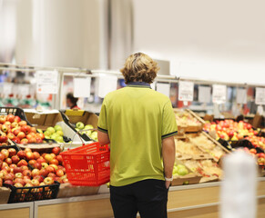 Man buying fruits at the market