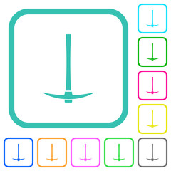 Pickaxe vivid colored flat icons