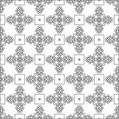 Vector geometric pattern. Repeating elements stylish background abstract ornament for wallpapers and backgrounds. pattern with Black and white color. 
