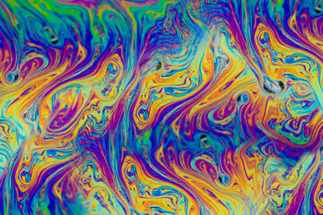 Obraz premium soap bubble colorful texture macro