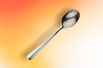 Classic cutlery metal spoon on a background