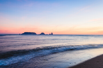 Sunrise on the beatuiful beach