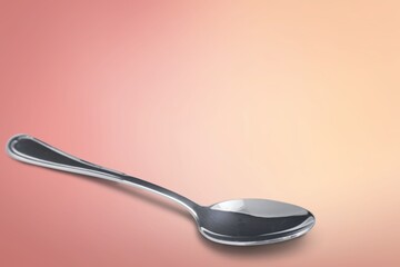 Classic cutlery metal spoon on a background
