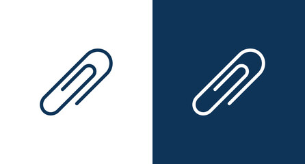 Paper clip outline icon illustration isolated vector sign symbol
