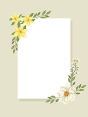 frame with flowers