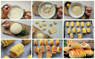 recipe for making do-it-yourself sausages in dough at home step by step instructions step by step.