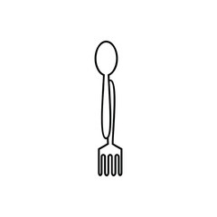 fork and spoon icon vector logo design