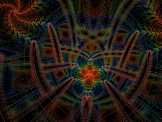 Imaginatory fractal background generated Image