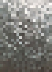 Grey Abstract Mosaic Background, Pixel Background. From Dark Colors To Light Colors. Background For...