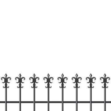 classic fleur de lis fence icon vector illustration design