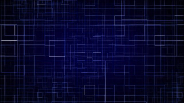 Blue Geometric Circuit Loop Back Animation Background