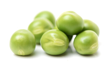 Fresh peas isolated on white background 