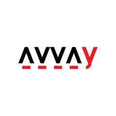 AWAY letter logo design vector