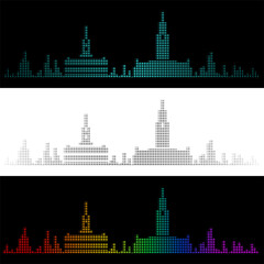 Sound Graph Style Philadelphia Skyline