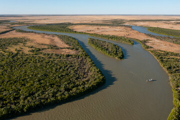 The albert river at Burketown, Queensland, Australia.