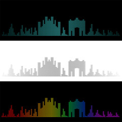 Fototapeta premium Sound Graph Style Milan Skyline