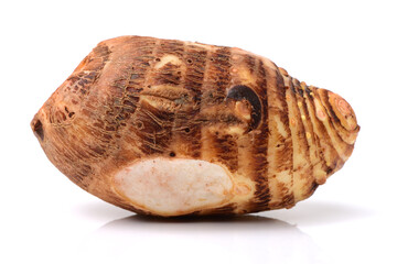 Taro on white background