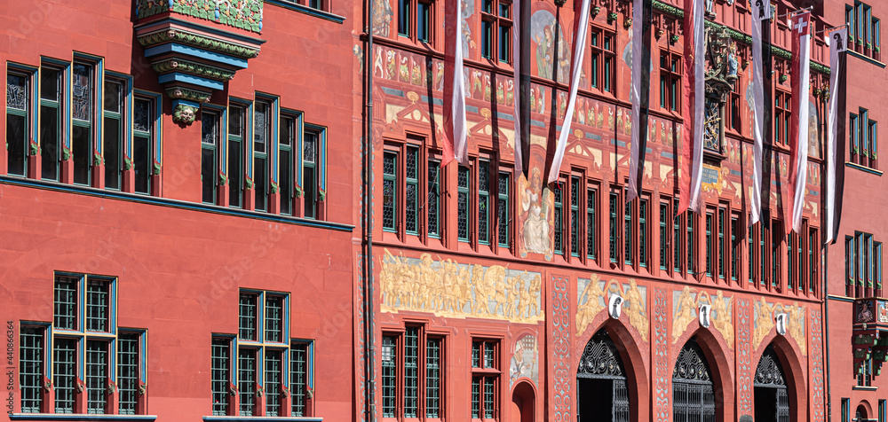 Poster basel city hall (rathaus)